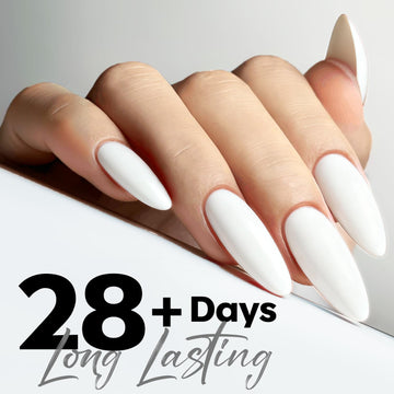 Modelones Esmalte gel blanco, aplicación fácil para un acabado lujoso.