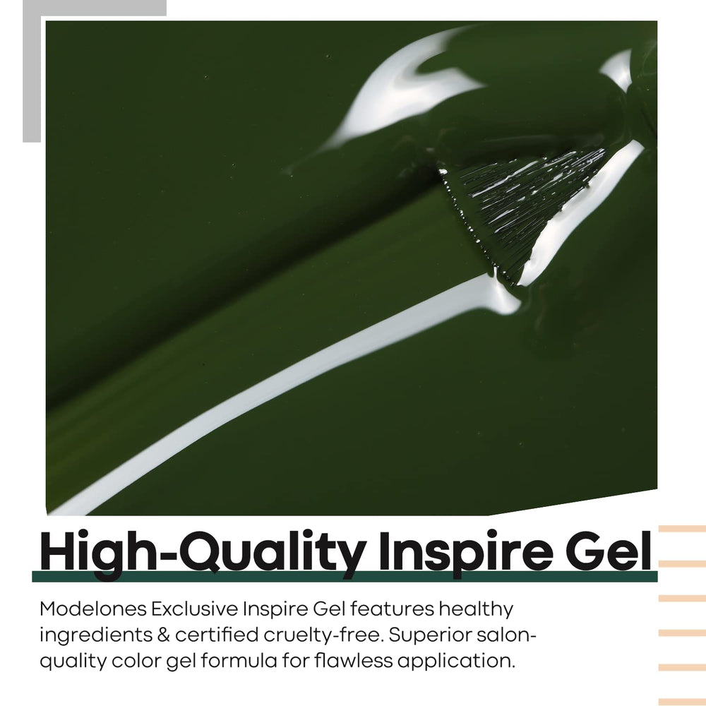 Modelones esmalte gel brillo profundo en uñas esmaltadas.