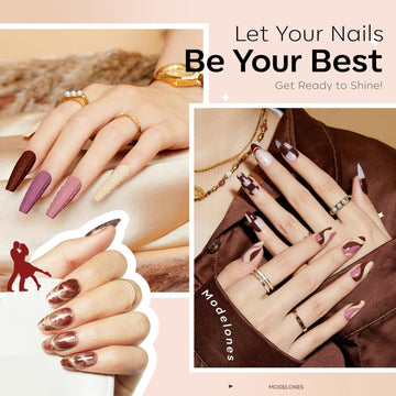 Modelones esmalte gel frambuesa morado color vibrante para eventos