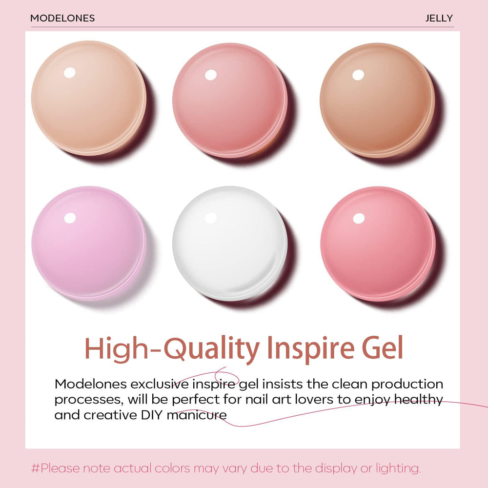 Modelones gel jelly aplicación fácil para principiantes y uñas lisas.