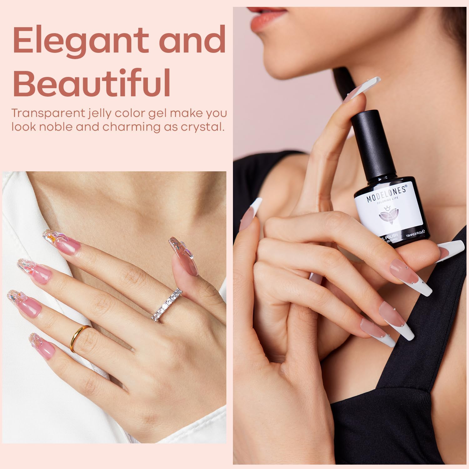 Modelones gel jelly prueba de alergia previa para evitar reacciones.