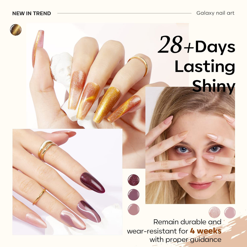 Modelones gel mauve con brillo suave para uso diario