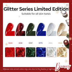 Modelones esmalte gel verde Navidad, color intenso para uñas festivas