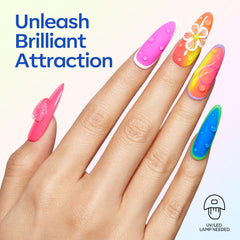 Modelones Neon Gel, esmalte morado neón para estilo en eventos.