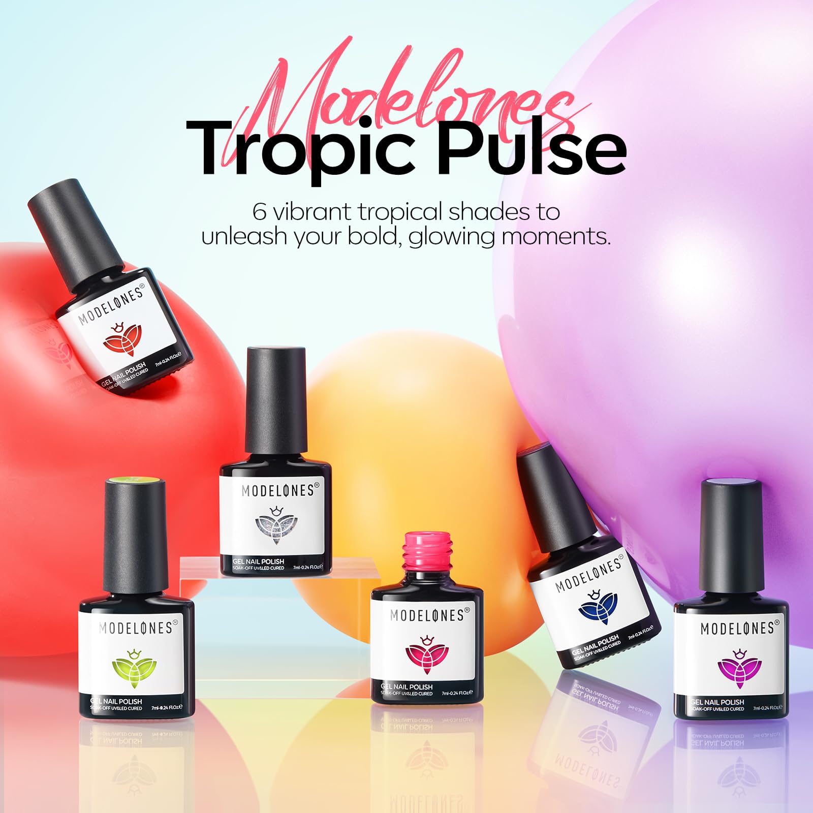 Modelones Neon Gel, esmalte con colores vivos para looks de fiesta.