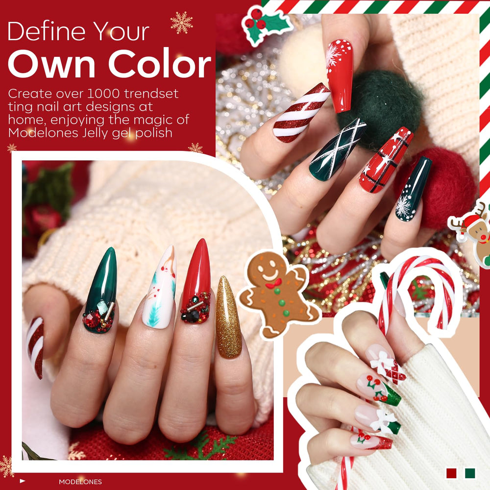 Modelones esmalte gel ojo de gato rojo, efecto profundo para uñas elegantes
