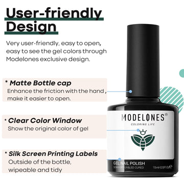 Modelones esmalte gel ideal como regalo para amante de uñas.