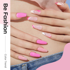 Modelones esmalte gel rosa palido para uñas elegantes y brillantes.