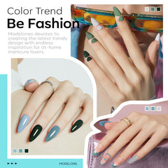 Modelones gel azul bebé en botella, tono suave para uñas claras