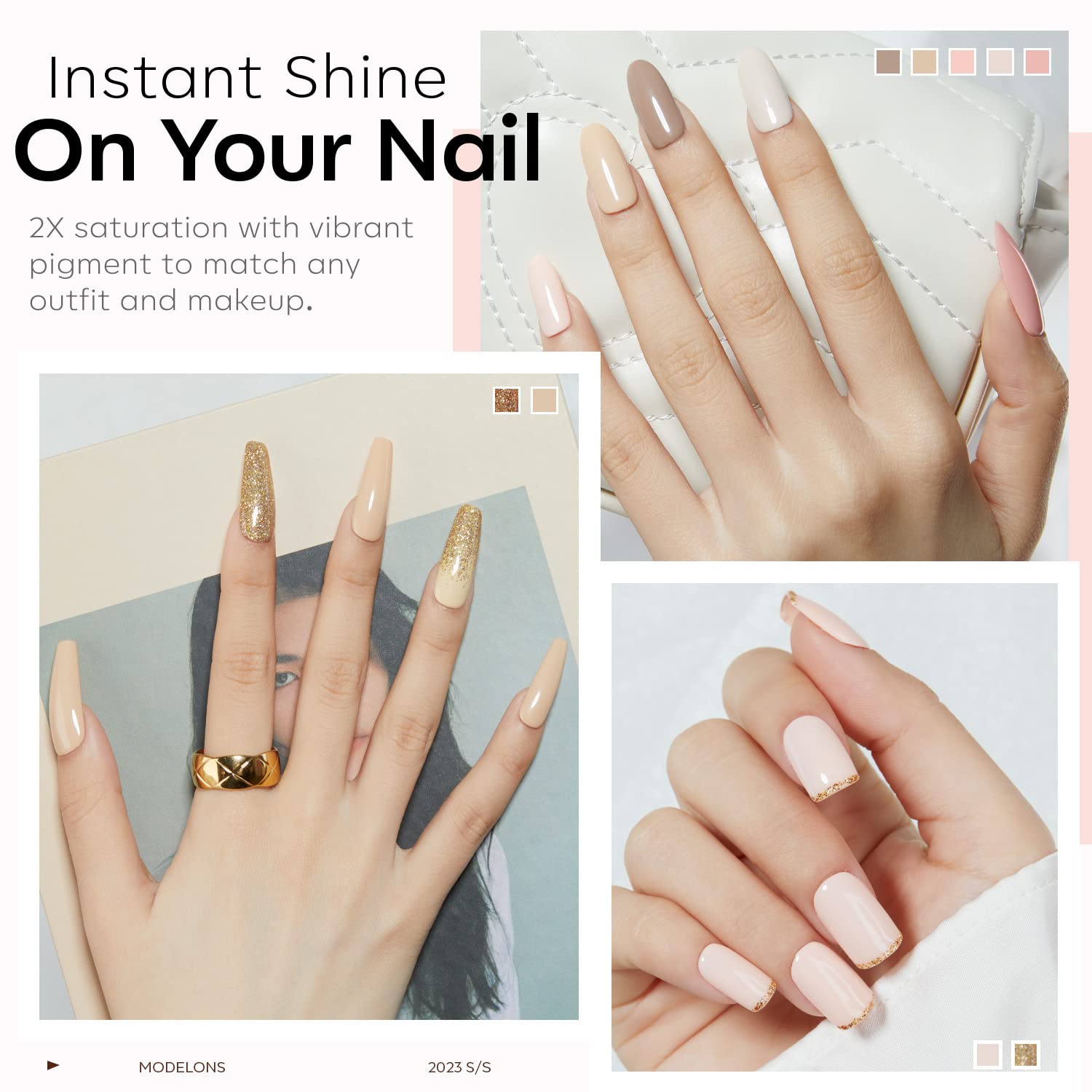 Modelones esmalte gel, tono topo neutro para estilo discreto