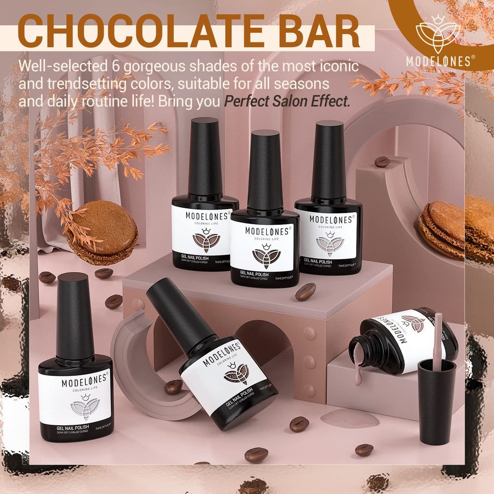 Modelones tono café nude con glitter para looks elegantes y duraderos