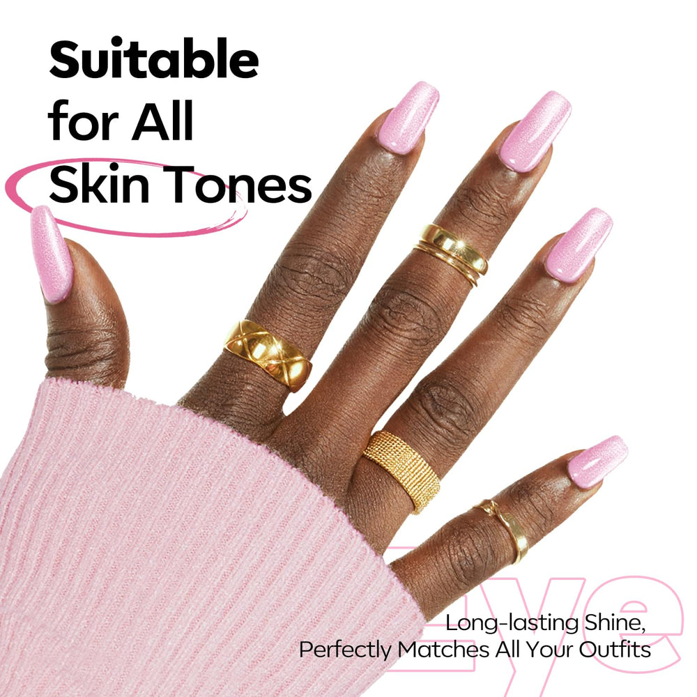 Esmalte gel translúcido rosa de Modelones para uñas suaves