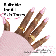 Esmalte gel translúcido rosa de Modelones para uñas suaves