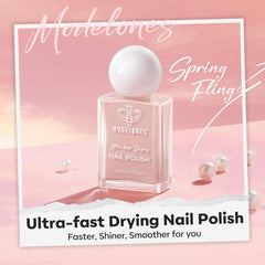 Aplicación suave con pincel ancho de modelones Jelly Nude para color uniforme.