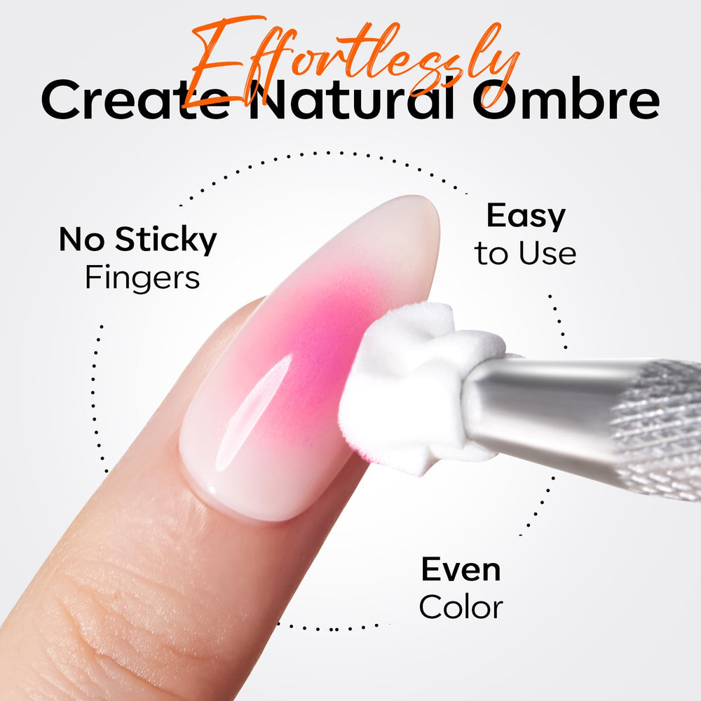 Modelones esponjas para uñas chrome: efecto metalizado suave y sin pelusas.