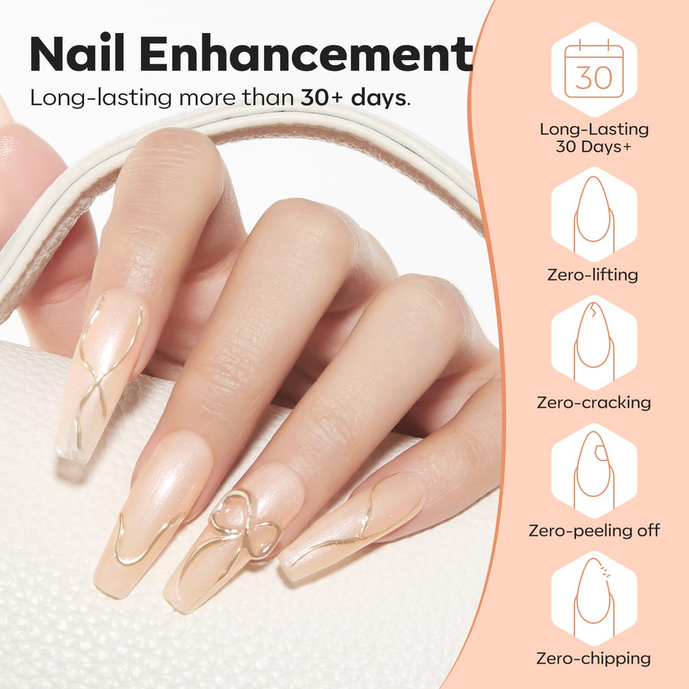 Extender longitud de uñas con gel de modelones para soporte estable