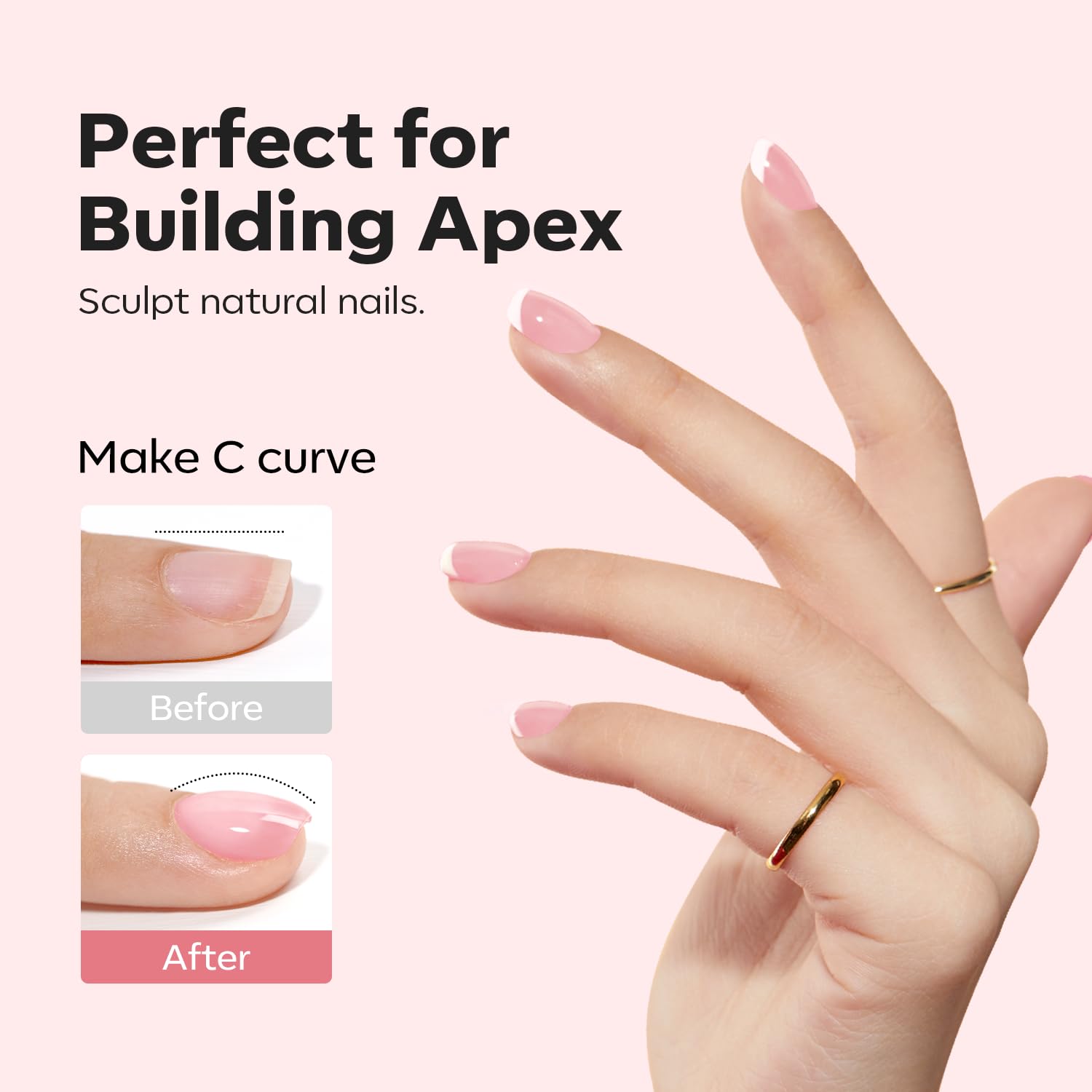 Modelones extensión de uñas, permite alargar y definir la forma.