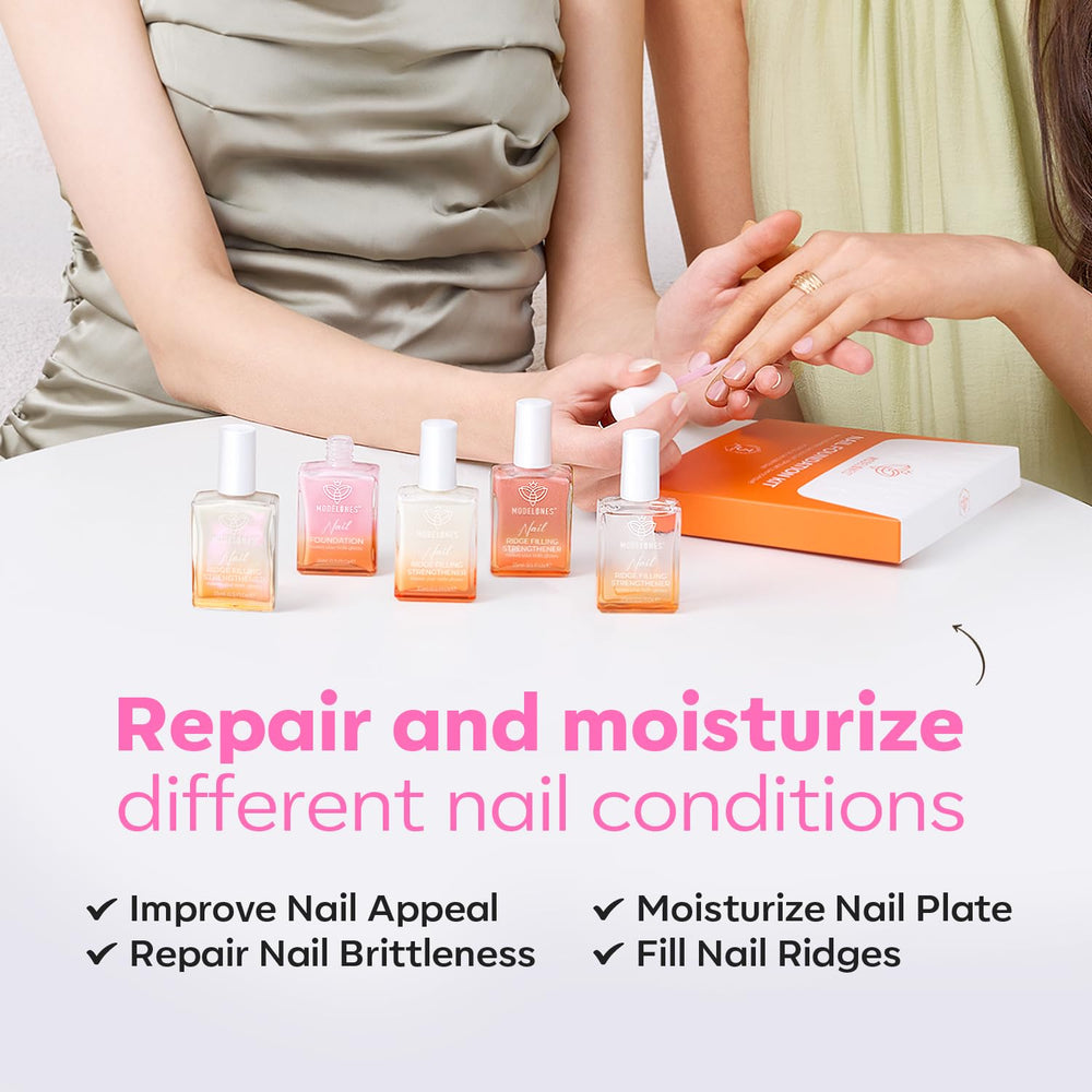 modelones: fórmula libre de sustancias dañinas para uñas delicadas.