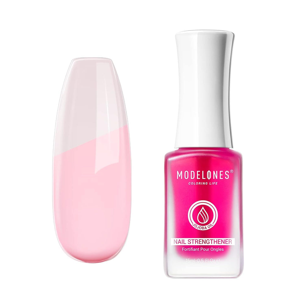Modelones fortaleza de uñas en frasco, protección diaria para uñas débiles.