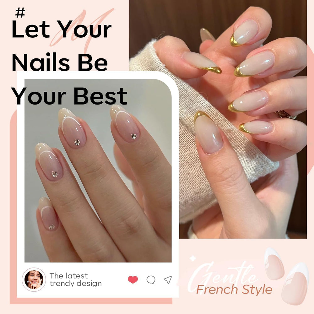 Modelones French manicure base gel enables crisp, long-lasting tips