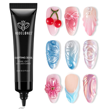 Modelones gel 3D para uñas muestra diseños duraderos