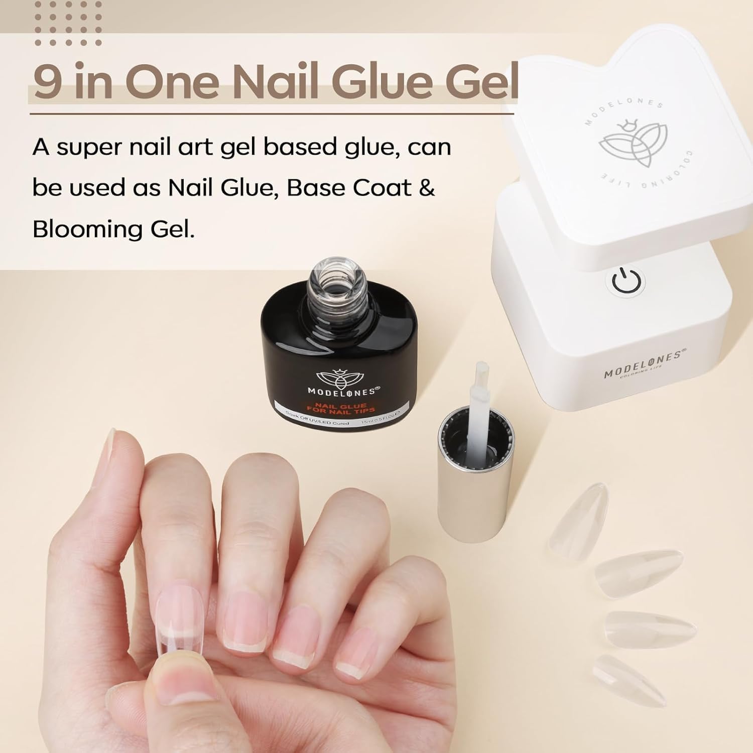 Modelones gel de adherencia para uñas extendidas, opción de uso flexible
