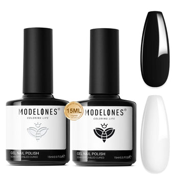 Modelones gel blanco 15 ml, base para manicura duradera en casa.
