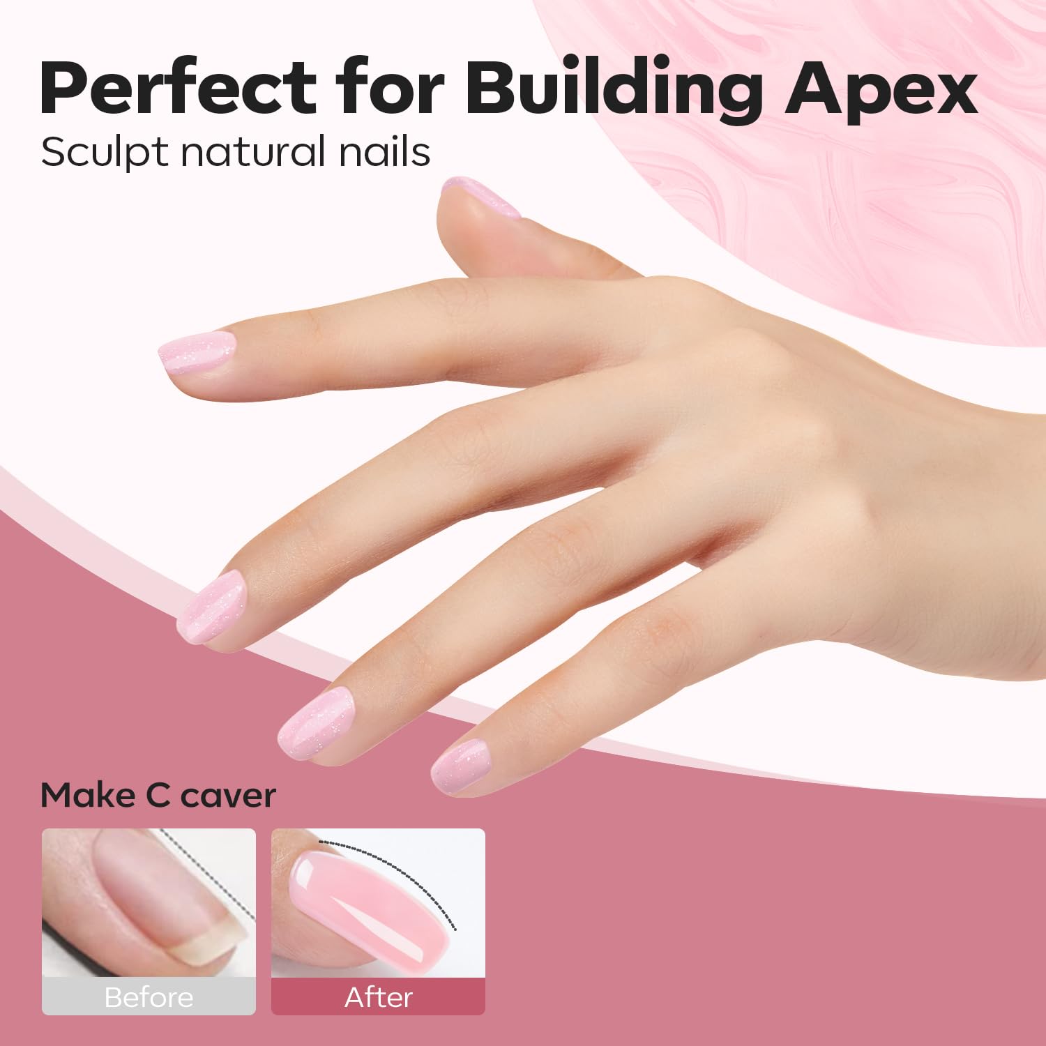 Modelones gel-builder 8-en-1 adherencia mejorada para uñas reforzadas.