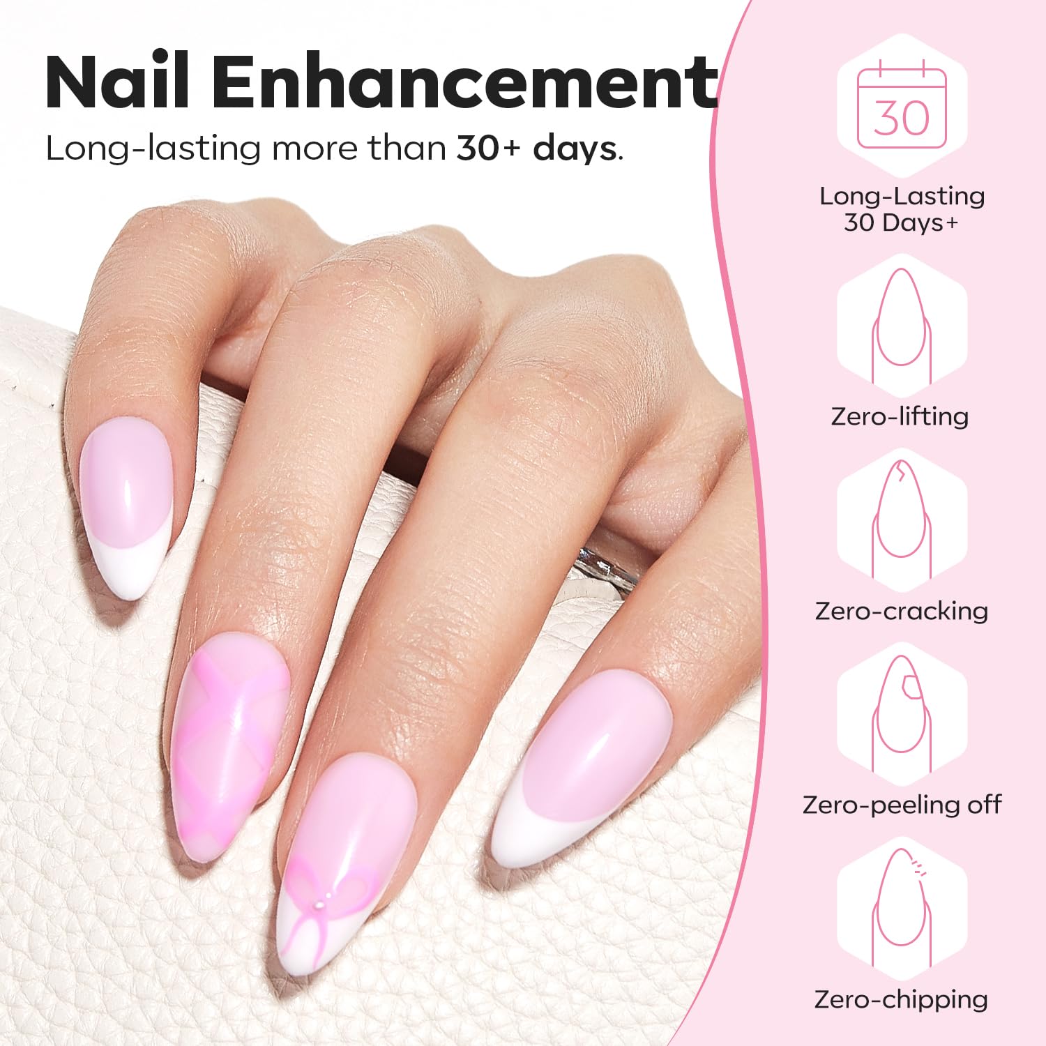 Modelones gel builder capa refuerzo, añade resistencia sobre la uña.