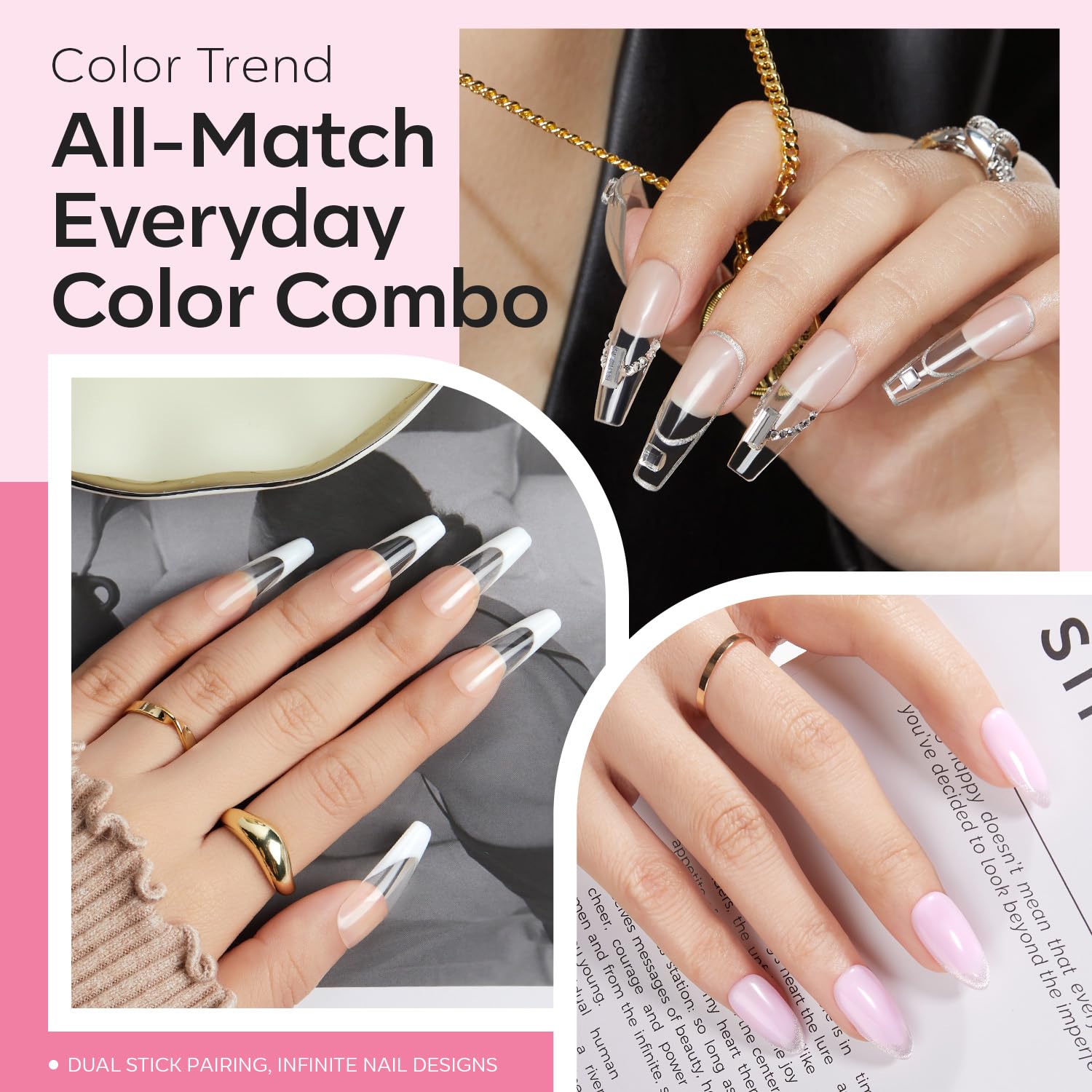 Modelones gel builder extension-longitud, permite uñas más largas.