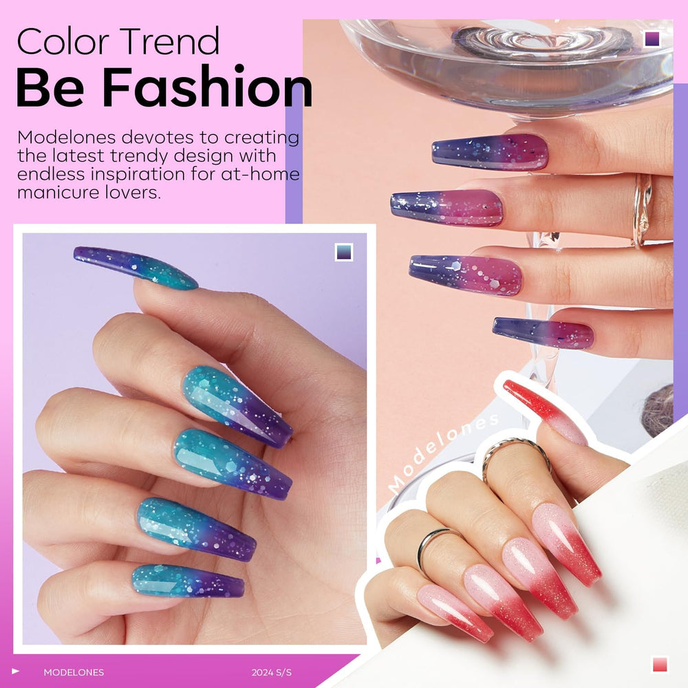 Modelones purple ombre gel polish bottle ideal for gradient nail art