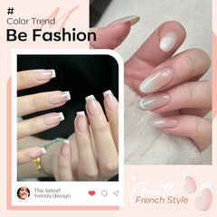 Modelones milky white base gel polish for gradient or clean French nails