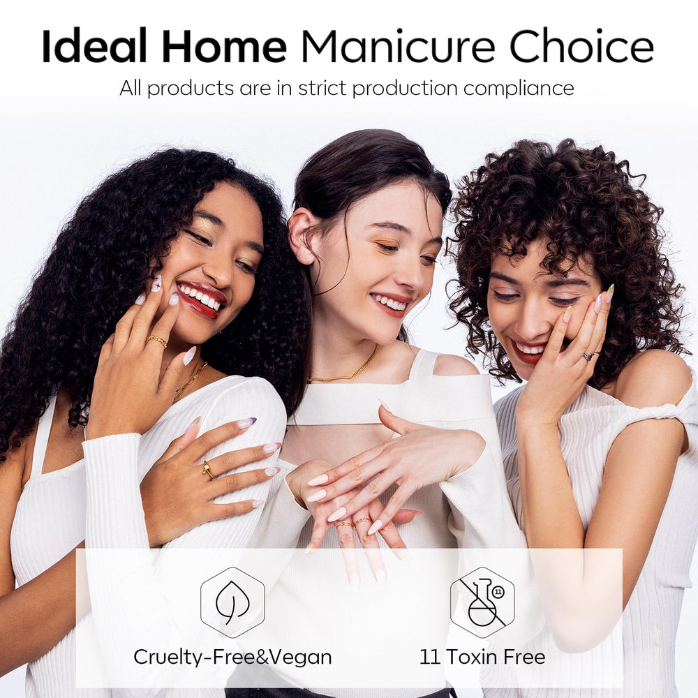 Modelones ingredientes seguros y bajo olor para manicuría y pedicura.