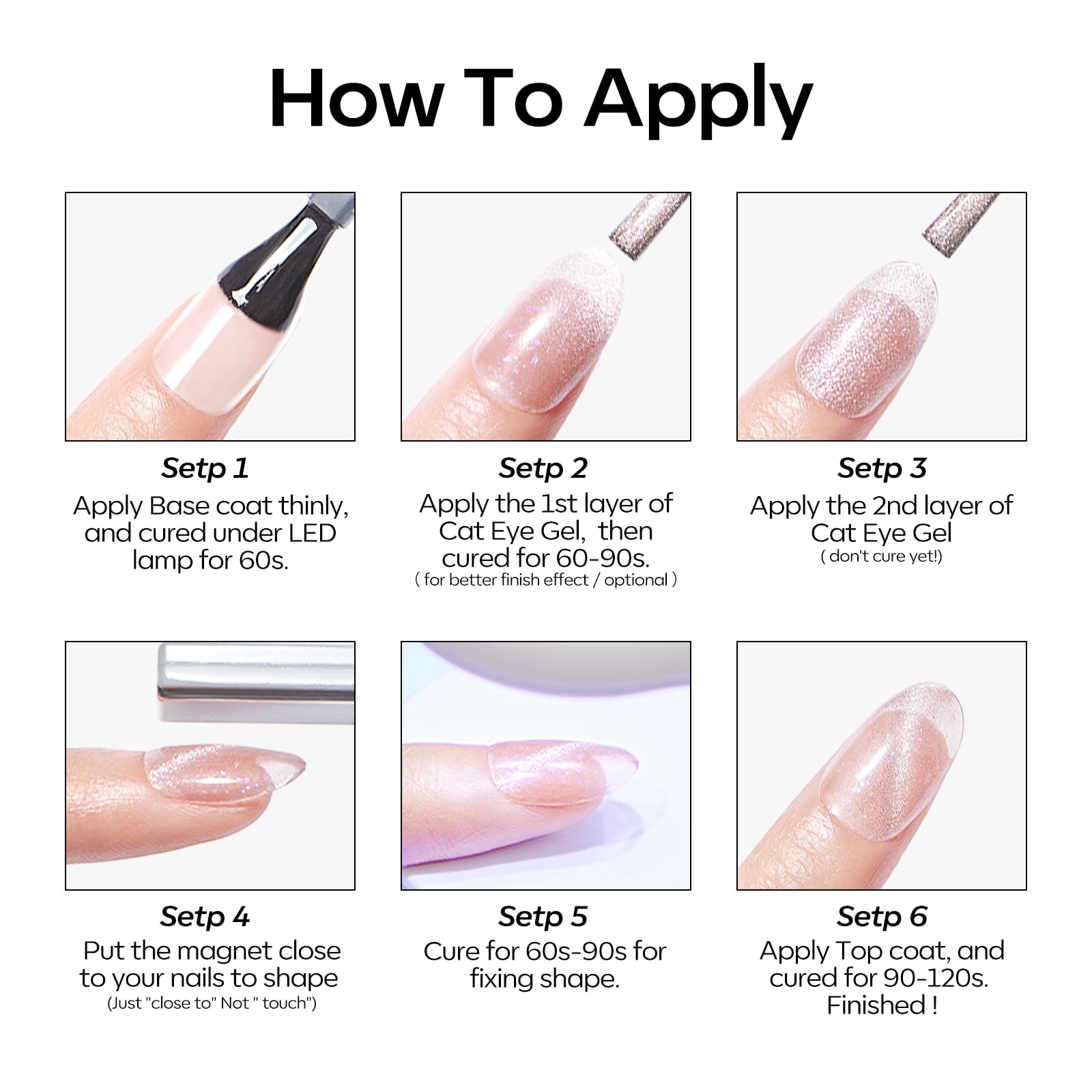 Modelones instrucciones: prueba cutánea y uso con base y capa superior