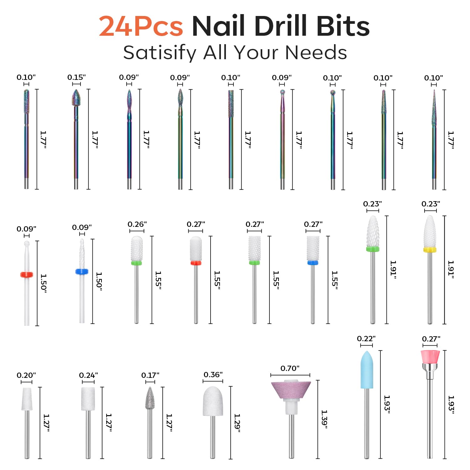 Modelones juego de formas para diferentes tareas de manicura