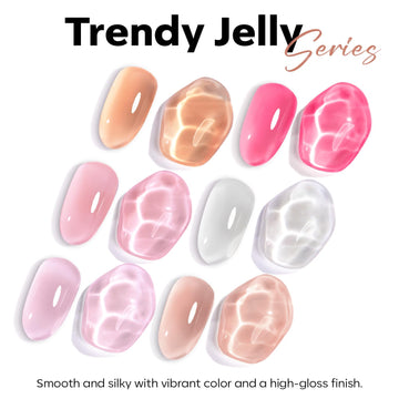 Modelones kit manicura en casa con esmalte gel rosa natural y herramientas.