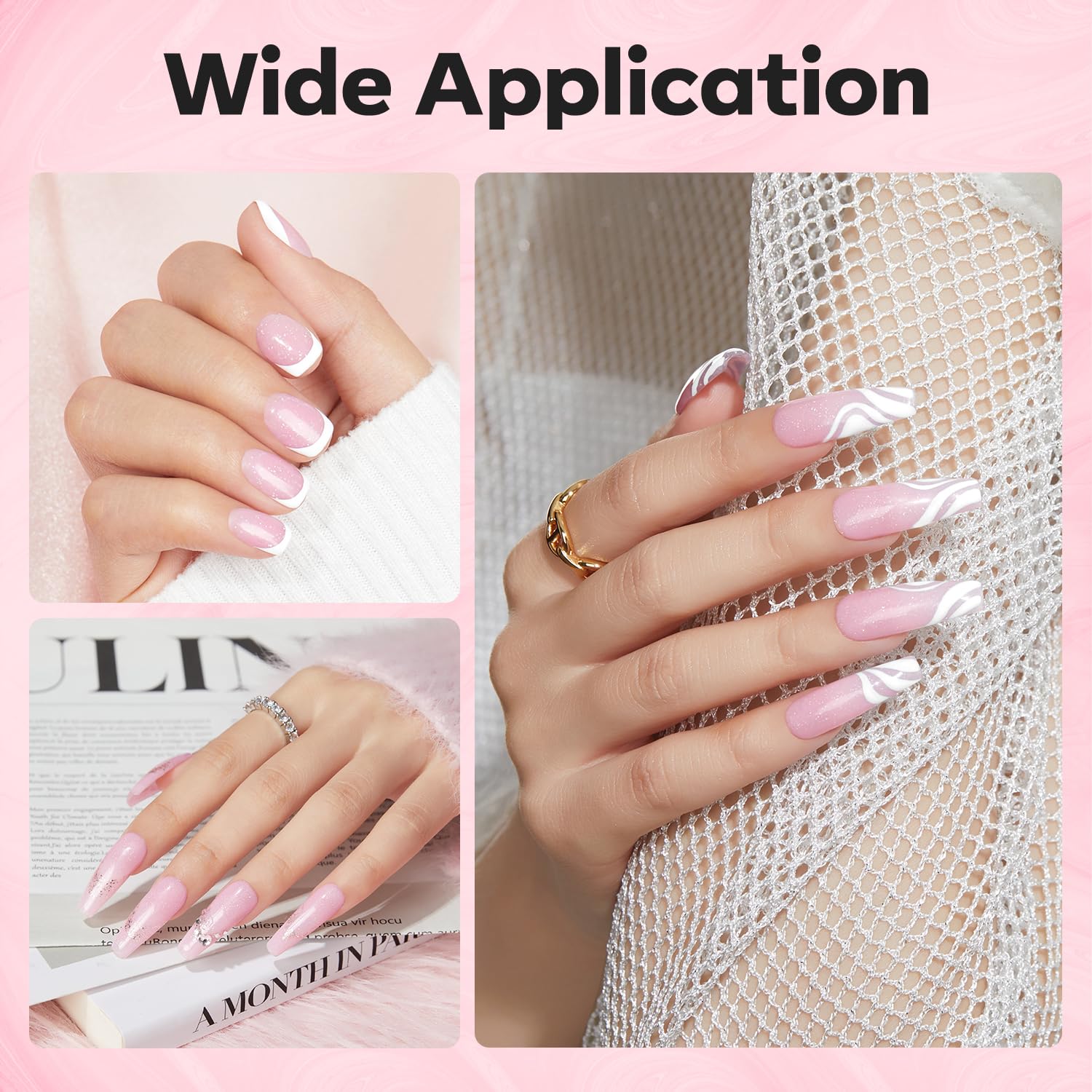 Modelones kit para salón en casa para manicuras creativas.