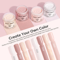 Modelones kit polvo inmersión tono rosa para look profesional