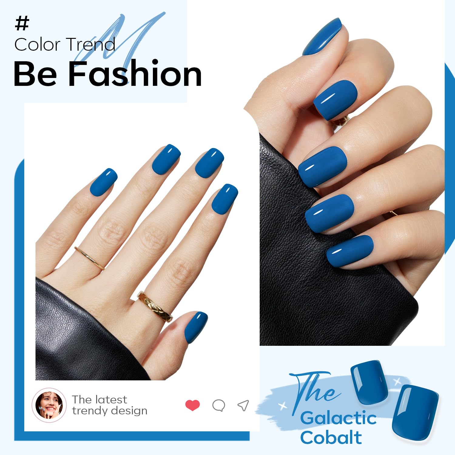 Modelones kit de uñas con pegamento y tiras adhesivas para fijación rápida