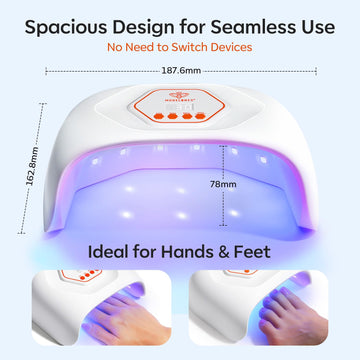 Incluye adaptador y accesorios para facilitar manicuras con Modelones