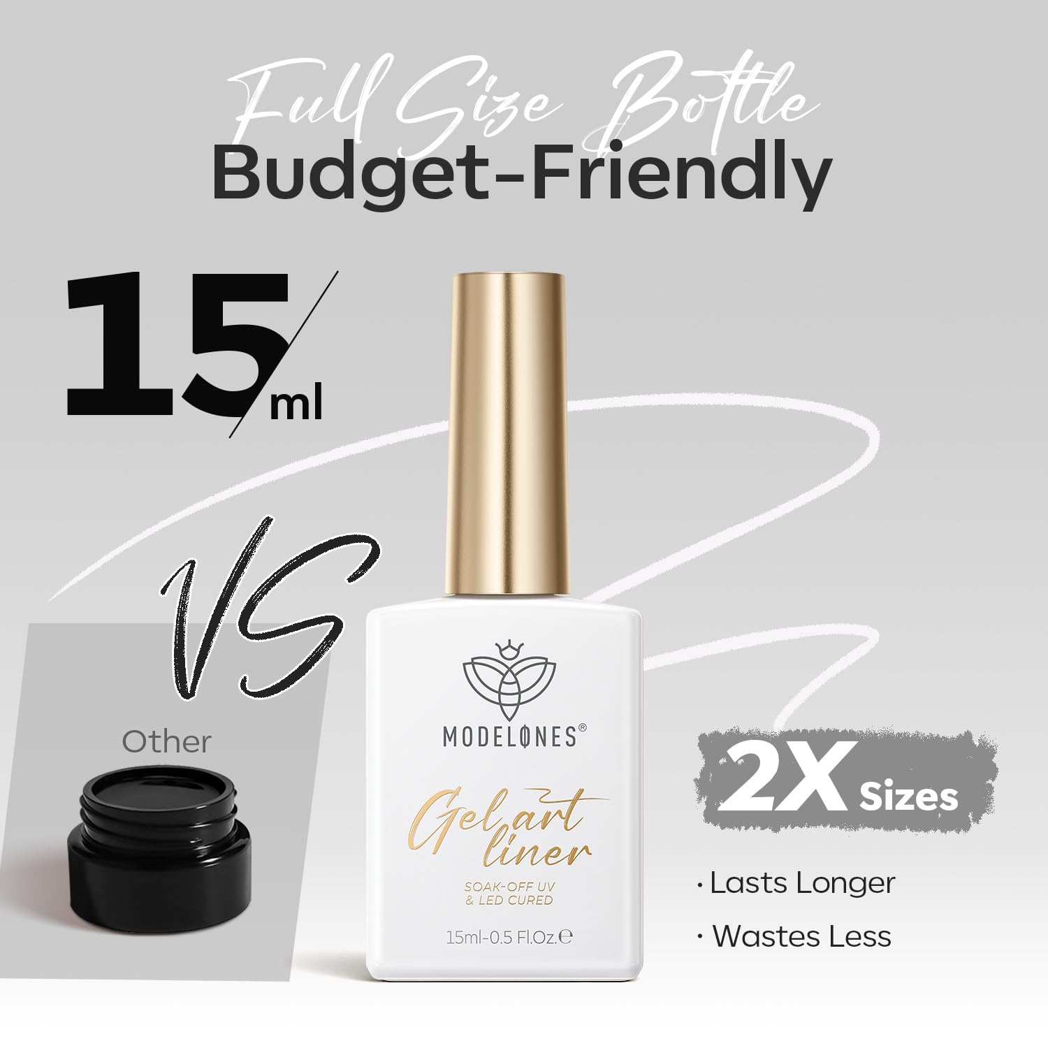 Líneas finísimas y precisas mostradas con gel blanco de Modelones