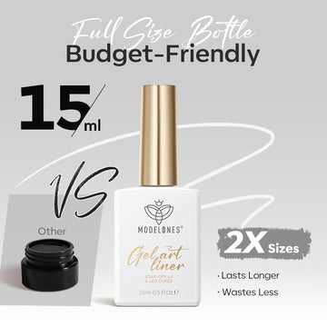 Líneas finísimas y precisas mostradas con gel blanco de Modelones