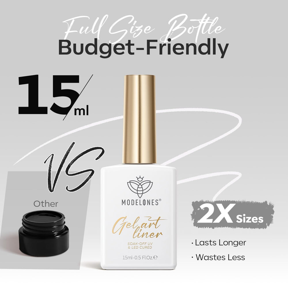 Líneas finísimas y precisas mostradas con gel blanco de Modelones