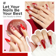 Modelones muestra colores gel rojo para elegir tono perfecto.