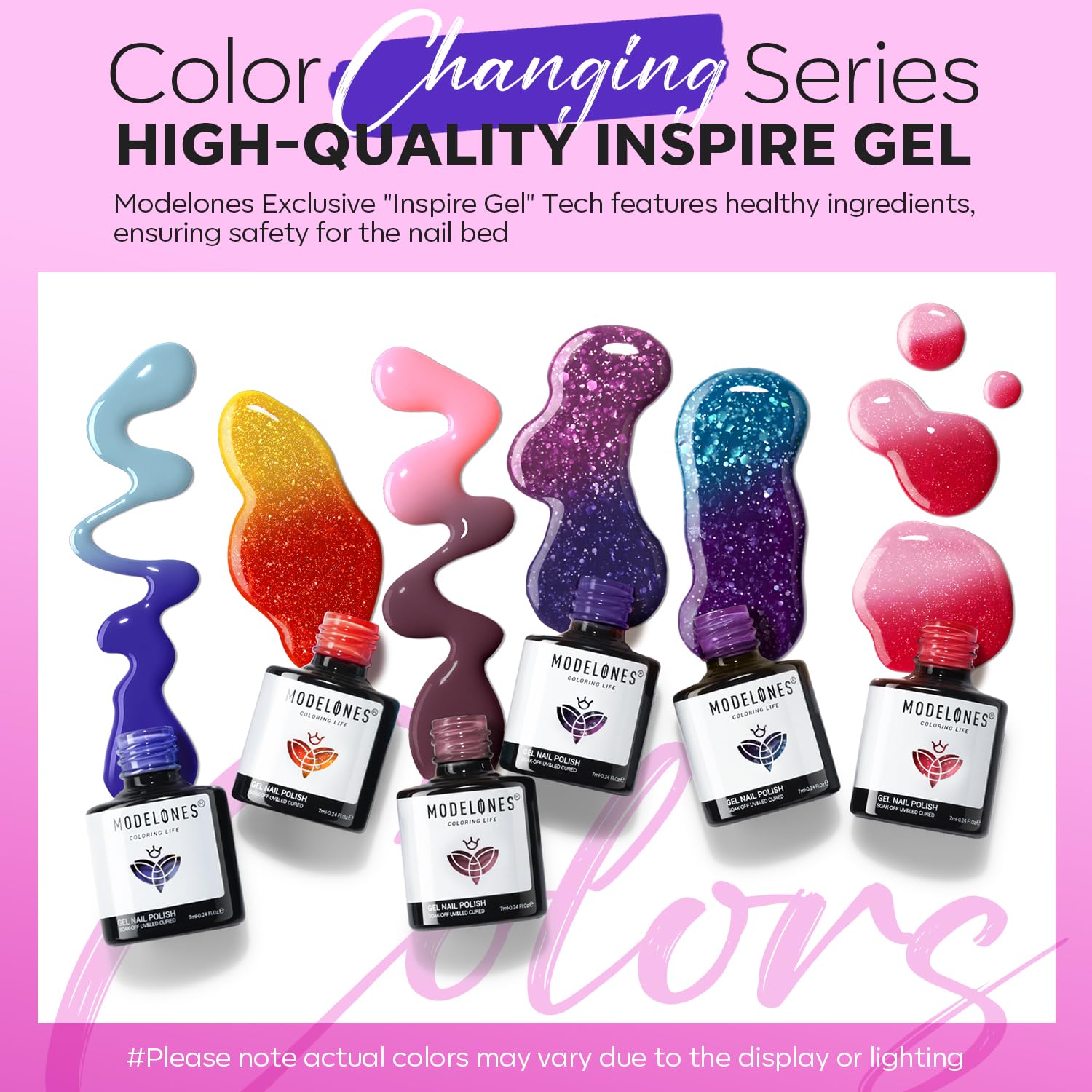 Modelones nail-friendly formula highlighting 11 non-toxic ingredients for healthy nails