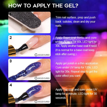Modelones ombre-inspired color shift due to temperature changes on nails