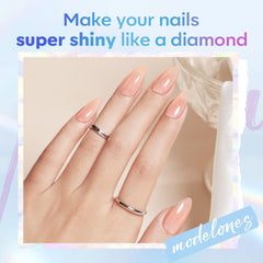 Modelones pack base y brillo gel 15 ml, kit completo para manicura