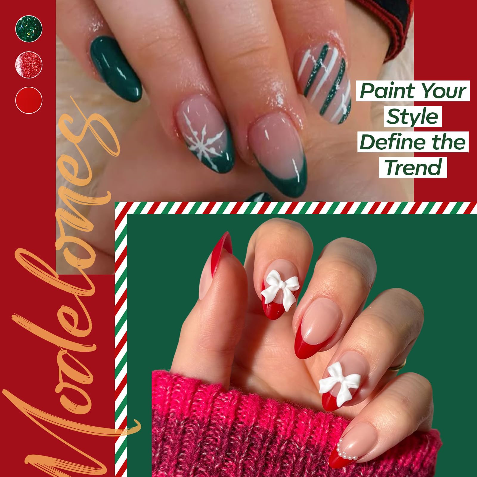 Modelones pegamento uñas 9-en-1 para múltiples usos en manicura