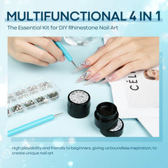 modelones pincel doble uso para uñas facilita aplicar y recoger gemas.