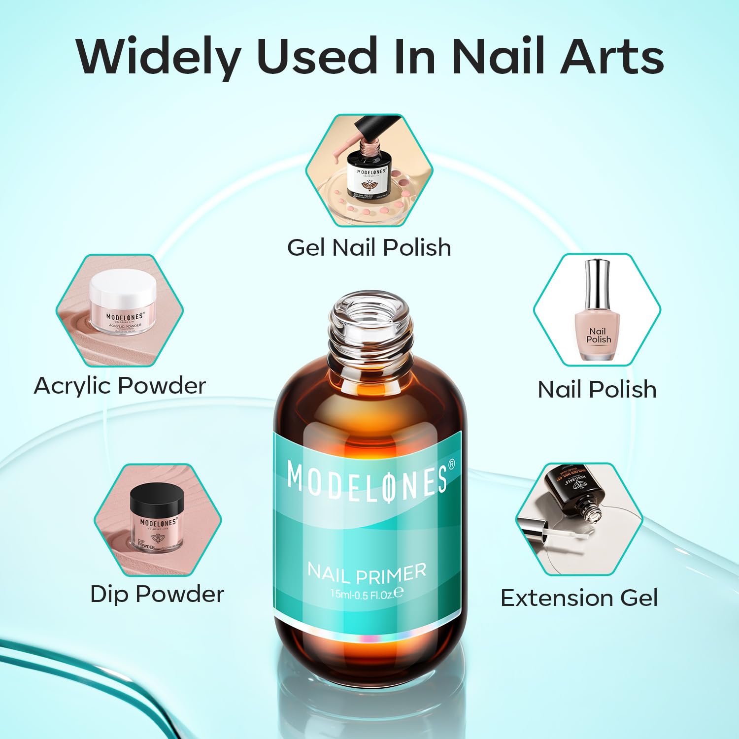 Reducción de aceite en uñas con el primer gel Modelones.